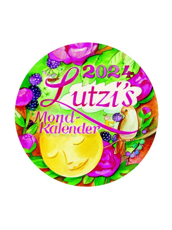 Lutzi's Mondkalender Rund 2024 mit Mondaufhänger
