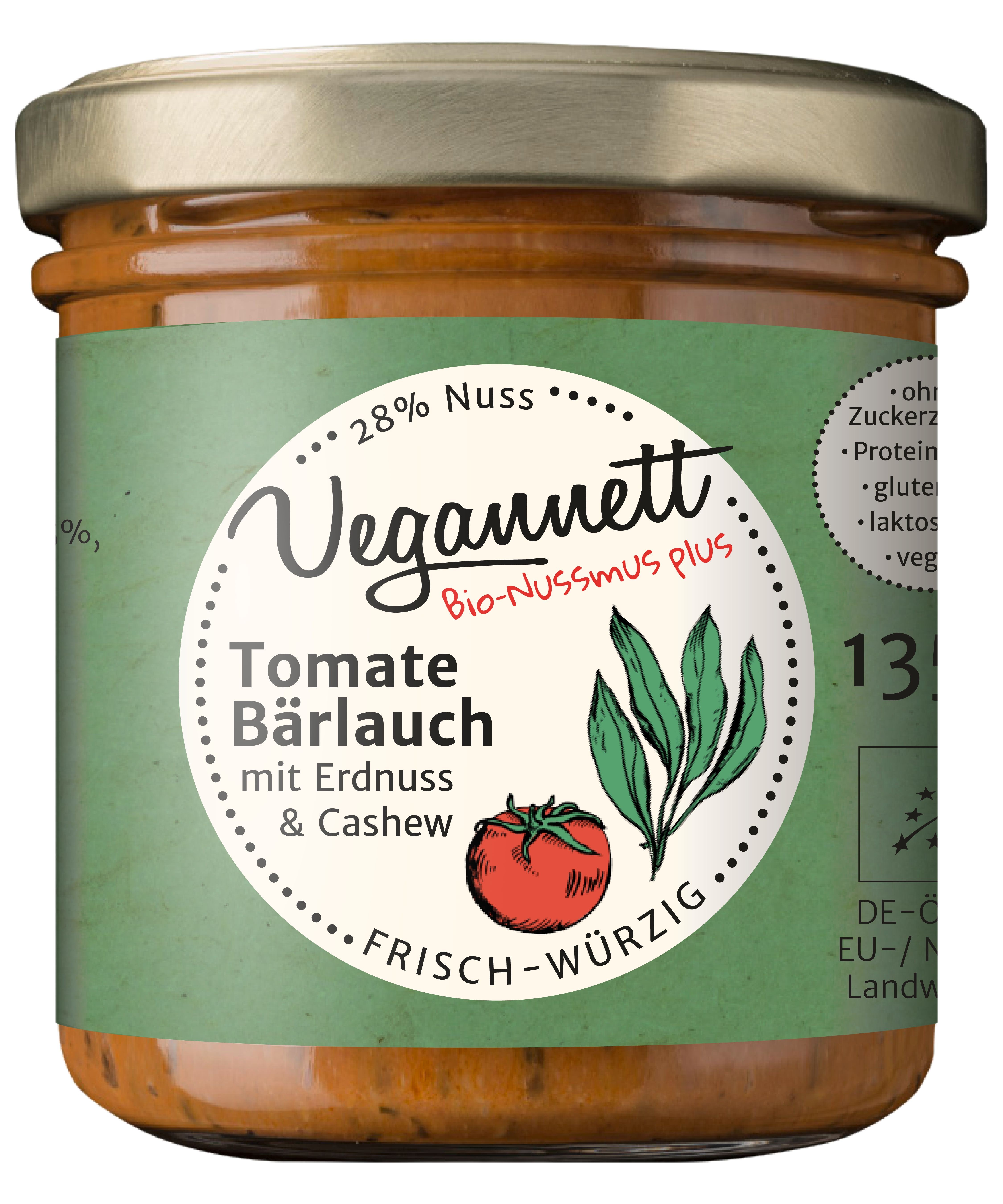 Tomate Bärlauch Veganer Brotaufstrich 135 g bio